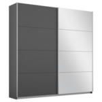 Möbelix Schwebetürenschrank mit Spiegel 181cm Belluno, Grau Dekor