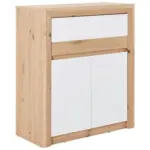 Möbelix Kommode Grifflos 84cm Kashmir New Eiche Dekor/weiß