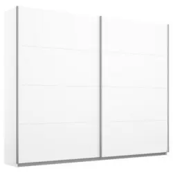 Schwebetürenschrank 226cm Belluno, Weiß Dekor