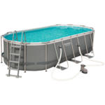 Möbelix Aufstellpool Eckig Power Steel Mit Pumpe L: 549 Cm