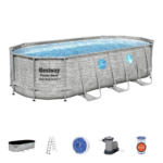 Möbelix Aufstellpool Oval Power Steel Mit Pumpe L: 549 Cm