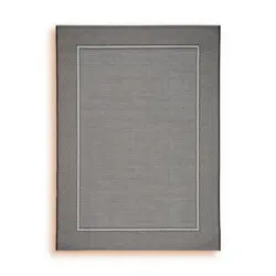 Flachwebteppich Anthrazit / Silber Paul 160x230 cm
