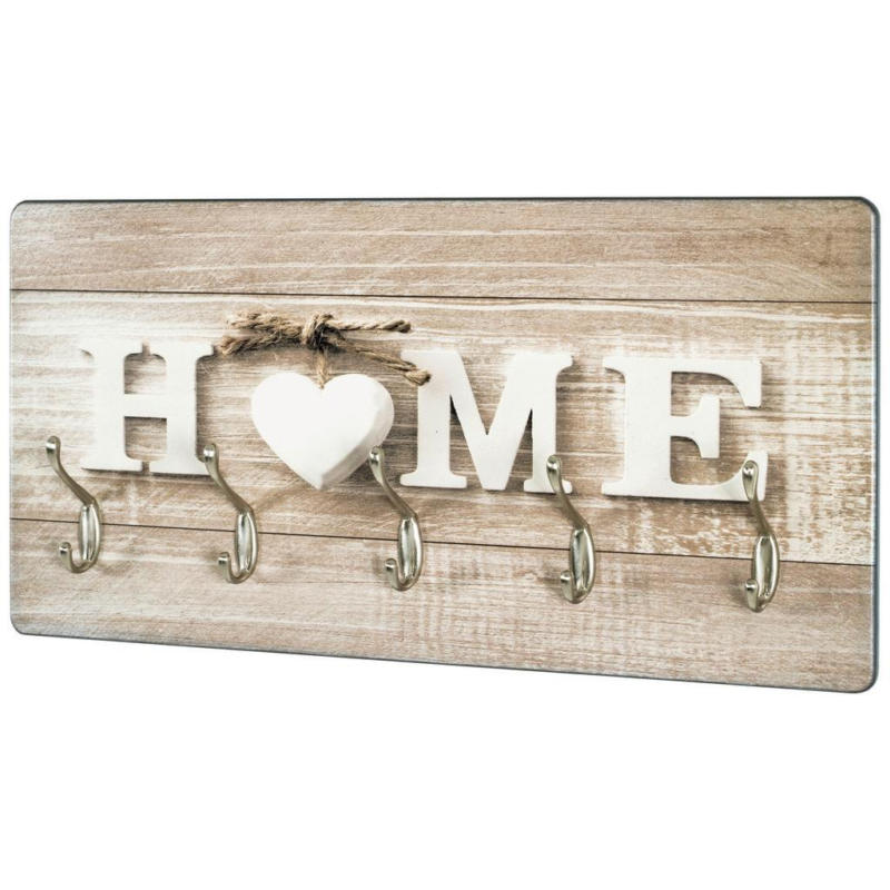 Hakenleiste Home 2 B: 60 cm Schriftzug 5 Haken