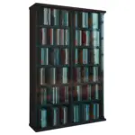 Möbelix Cd Regal Mit Glastüren Roma 60 Cm Schwarz