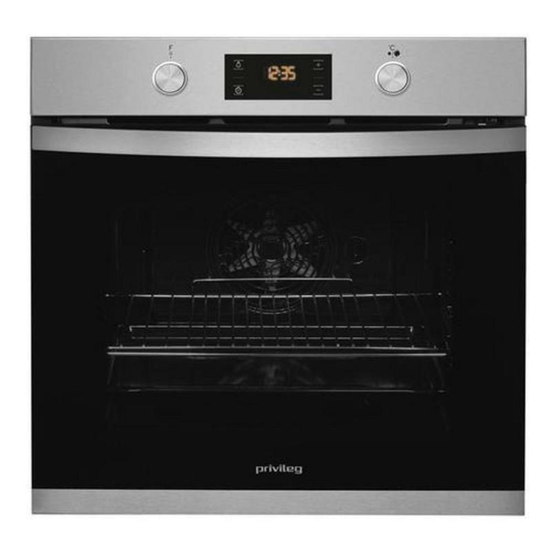 Privileg Einbau-Backofen B: 59,5cm Silber, Click&clean