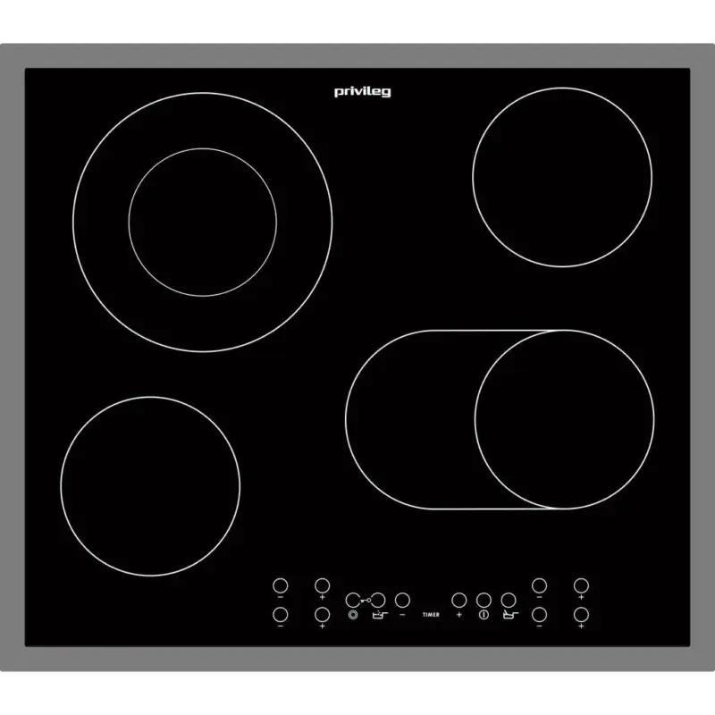 Glaskeramik Kochfeld B: 56 cm mit Timer + Abschaltautomatik