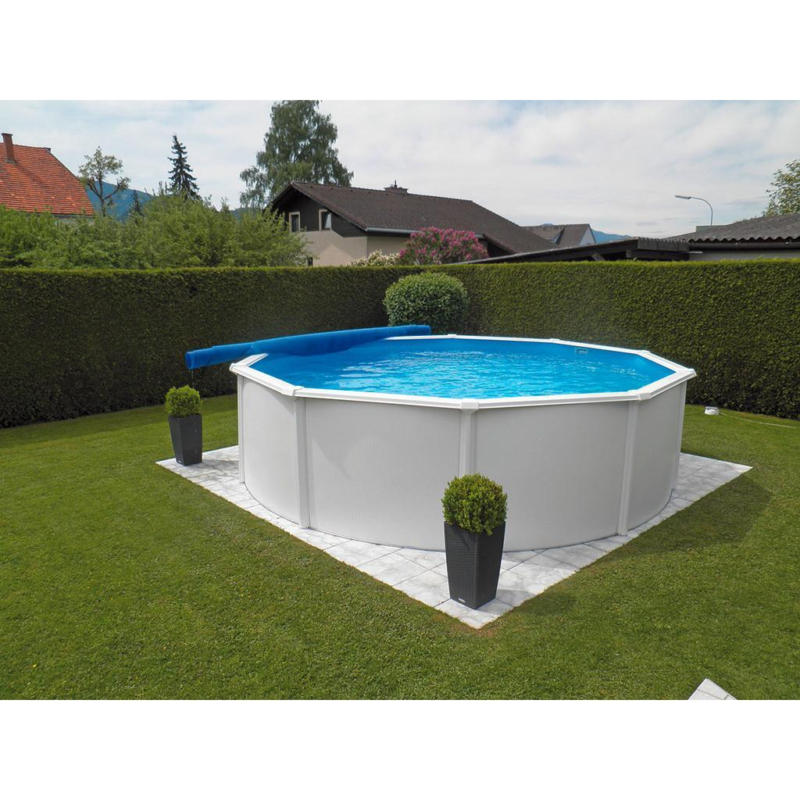 Stahlwandpool Rund Set Steely De Luxe mit Pumpe Ø 550 cm