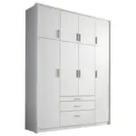 Möbelix Drehtürenschrank Mit Schubladen 185cm Hildesheim, Weiß Dekor