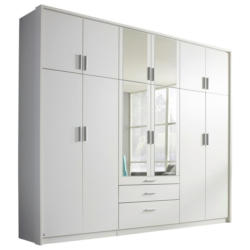 Drehtürenschrank Mit Spiegel 275cm Hildesheim, Weiß Dekor