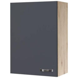 Hängeschrank Shadow B: 60cm Basaltgrau + Eiche Dekor