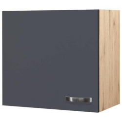 Küchenoberschrank Shadow 60 Cm Grau/eiche Dekor 1 Drehtür