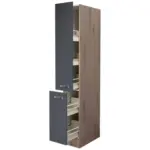 Möbelix Apothekerschrank Shadow B: 30 Cm Grau 2 Auszüge 5 Ablagen