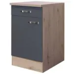 Möbelix Küchenunterschrank Shadow B: 50 Cm Grau/eiche Dekor