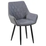 M&ouml;belix Armlehnstuhl Parker Grau Gepolstert, Vintage-Look