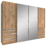 Möbelix Schwebetürenschrank Mit Spiegel + Laden 300cm Level 36a, Eiche