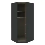 Möbelix Eckschrankkorpus 91cm Unit Anthrazit/ Twist Dekor