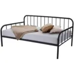 Möbelix Bett inkl. Metalllattenrost 90x200 Industrial, Schwarz