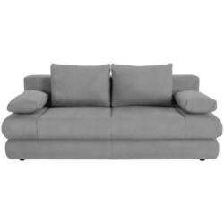 2-Sitzer-Sofa + Schlaffunktion Clipso mit Bettkasten Grau