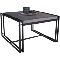 Couchtisch Mit Metallgestell Bistro, Betonoptik/schwarz