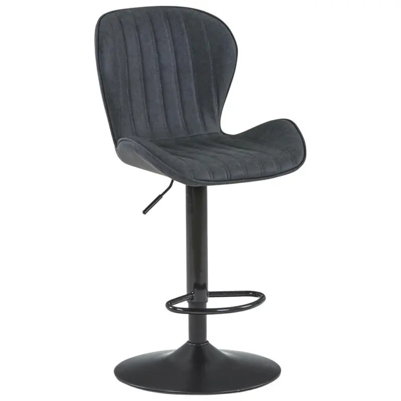Barhocker Höhenverstellbar Mit Lehne Klaus Grau/schwarz