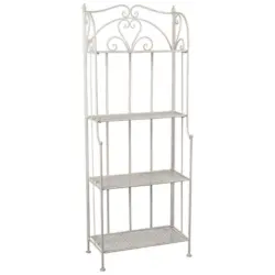 Regal Aus Eisen Nadim B 62cm, Weiß