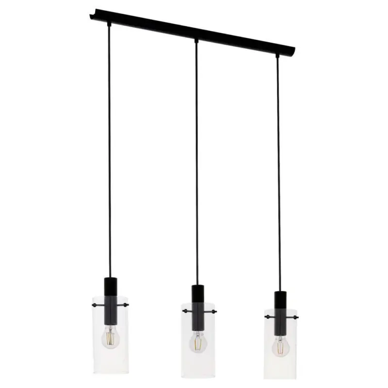 Hängeleuchte Montefino H: 110 cm 3-Flammig mit Glas