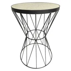 Beistelltisch Ston 1, Steinoptik/schwarz