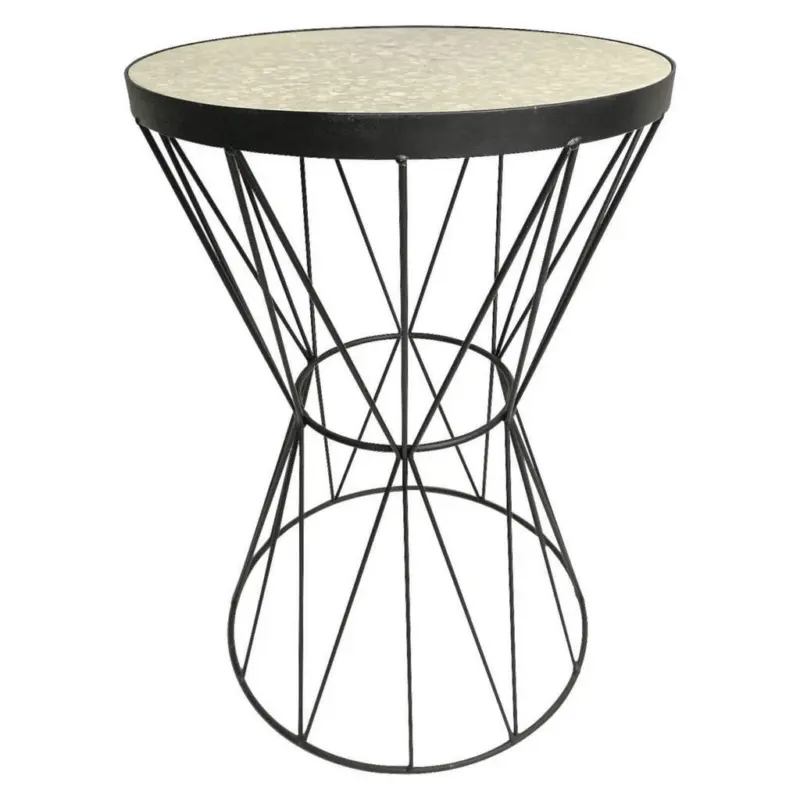 Beistelltisch Ston 1, Steinoptik/schwarz