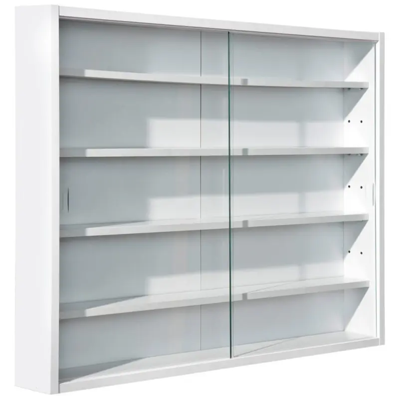 Hängevitrine Compilati B: 80cm Weiß Mit Sicherheitsglas
