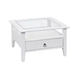 Möbelix Couchtisch Holz/Glas Mit Schublade Provence, Weiß