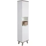 M&ouml;belix Hochschrank Mit Echtholzf&uuml;&szlig;en Turin 40cm Wei&szlig;/ribbeck Eiche