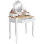Möbelix Schminktisch Dorry Weiß/kiefer B: 80 Cm Mit Spiegel