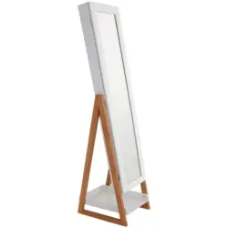 Schmuckschrank Levi Weiß H: 142 Cm Stehend, Spiegel