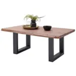 Möbelix Couchtisch Holz Massiv Wallnussfarben/anthrazit