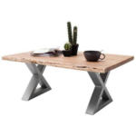 Möbelix Couchtisch Holz Massiv Cartagena Akazie/edelstahlf.