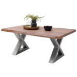 Möbelix Couchtisch Holz Massiv Cartagena Walnuss/edelstahlf.