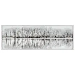 Glasbild Alena Bäume Schwarz/weiß, 107x37 Cm