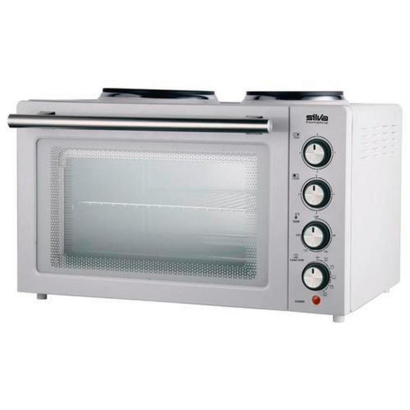 Mini-Backofen KK 2900 Weiß 3300 W mit Kochplatten