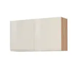 Möbelix Küchenoberschrank Cardiff 100 Cm Creme/eiche 2 Drehtüren