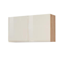 Küchenoberschrank Cardiff 100 Cm Creme/eiche 2 Drehtüren