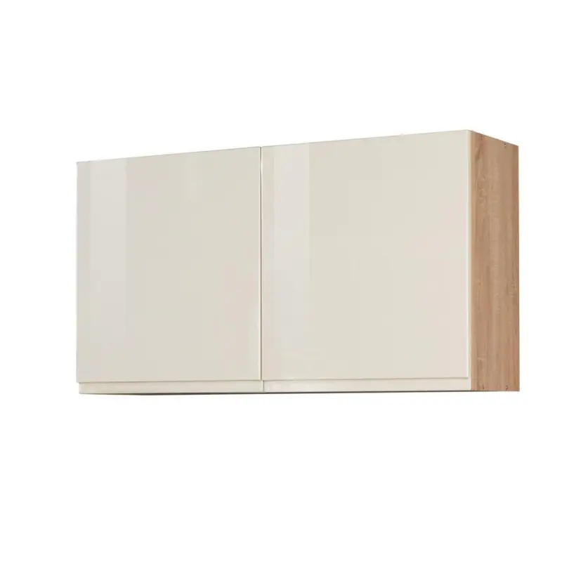 Küchenoberschrank Cardiff 100 Cm Creme/eiche 2 Drehtüren