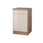 Möbelix Küchenunterschrank Cardiff 50 cm Creme/Eiche mit Lade