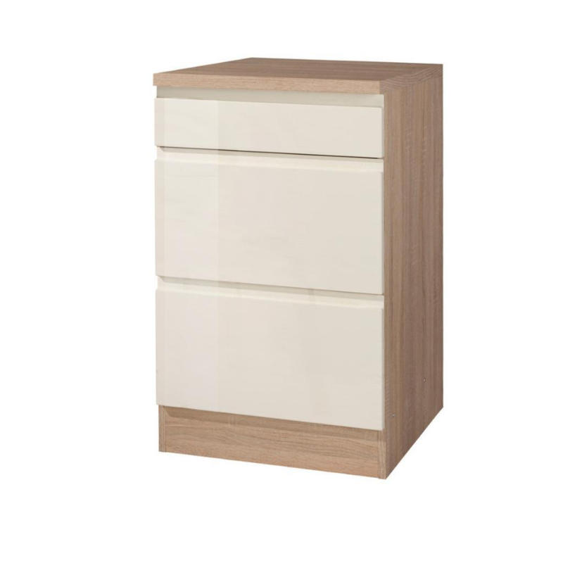 Küchenunterschrank Cardiff 50 Cm Creme/eiche Mit Laden