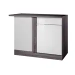 Möbelix Eckunterschrank Cardiff 110 Cm Weiß/eiche Dekor 1 Tür