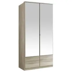 Drehtürenschrank Mit Spiegel 90cm Imago, Eiche Dekor