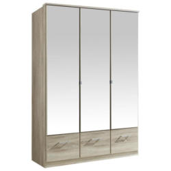 Drehtürenschrank Mit Spiegel 135cm Imago, Sägerau Dekor