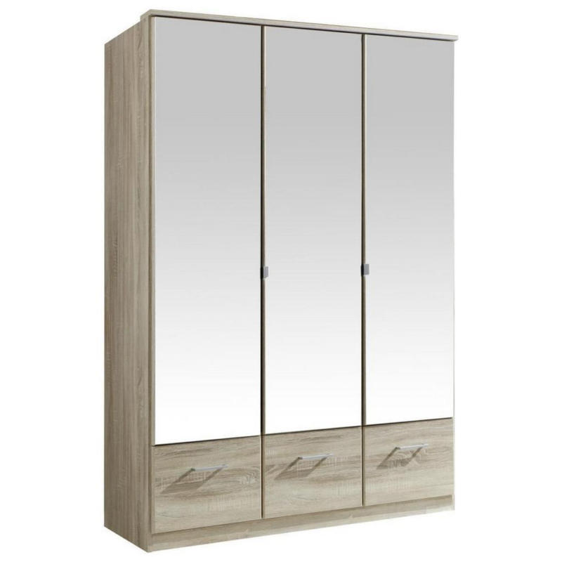 Drehtürenschrank Mit Spiegel 135cm Imago, Sägerau Dekor