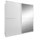 Möbelix Schwebetürenschrank Mit Spiegel 135cm Baden, Weiß Dekor