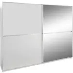 Möbelix Schwebetürenschrank Mit Spiegel 180cm Baden, Weiß Dekor