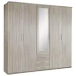 Möbelix Drehtürenschrank Mit Spiegel + Laden 225cm Ben, Eiche Dekor